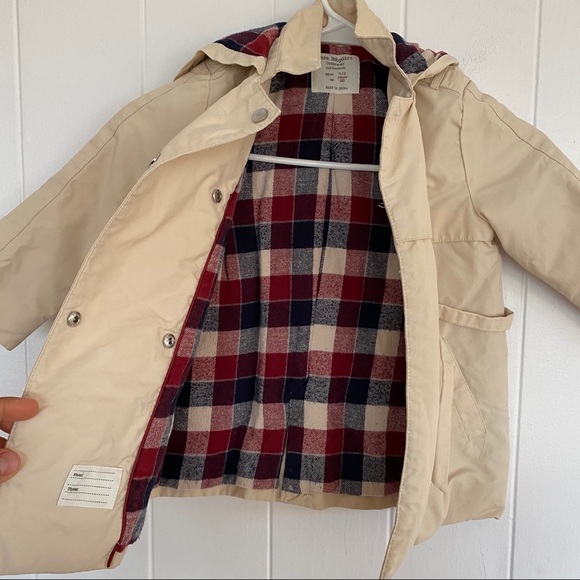 Zara Girls Winter Rain Trench Coat - Picture 4 of 8